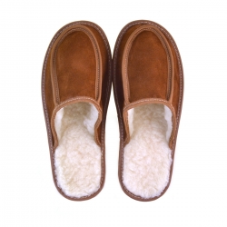 UGG-style Hausschuhe für Herren Leder-Pantoffeln WOLLE